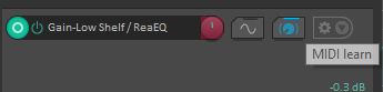 Learn MIDI button hovered